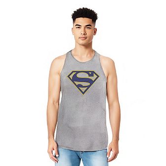 Superman Maize & Blue Shield Adult Tank Top