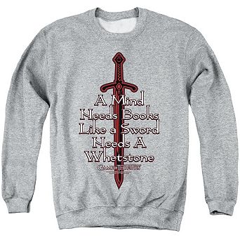 Game Of Thrones The Mind Needs Books Adult Crewneck Sweatshirt