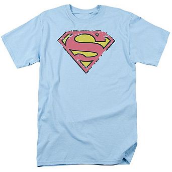 Superman Distressed Shield Short Sleeve Adult T-shirt