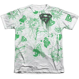 Superman In Your Face Adult 65/35 Poly/cotton Short Sleeve T-shirt