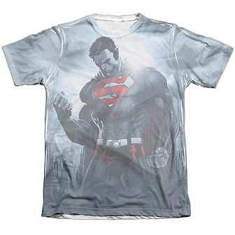 Superman Light Of The Sun Adult 65/35 Poly/cotton Short Sleeve T-shirt