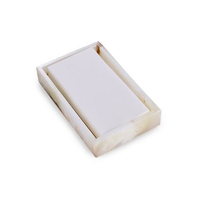 Bey-Berk Ezra Onyx Genuine Marble Guest Towel Tray