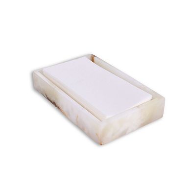 Bey-Berk Ezra Onyx Genuine Marble Guest Towel Tray