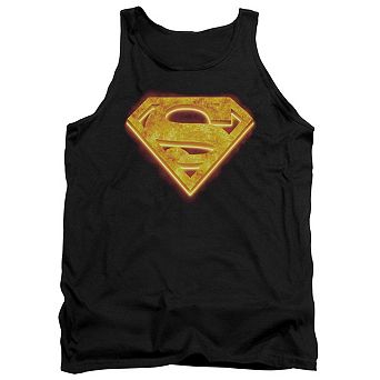 Superman Hot Steel Shield Adult Tank Top