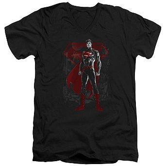 Superman Aftermath Short Sleeve Adult V Neck T-shirt