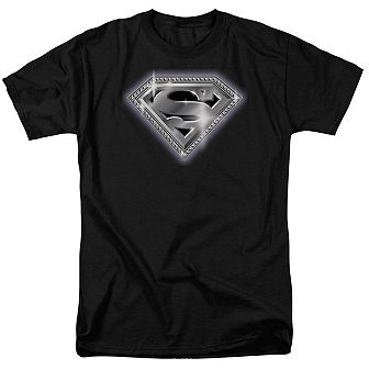 Superman Bling Shield Short Sleeve Adult T-shirt