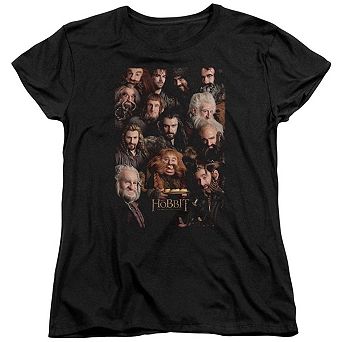 The Hobbit Dwarves Poster Short Sleeve Womens T-shirt