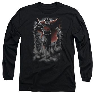 Superman Above The Clouds Long Sleeve Adult T-shirt