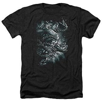 Superman Break Free Adult Heather T-shirt