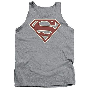 Superman Crimson & Cream Shield Adult Tank Top