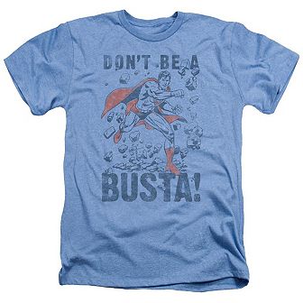 Superman Busta Adult Heather T-shirt