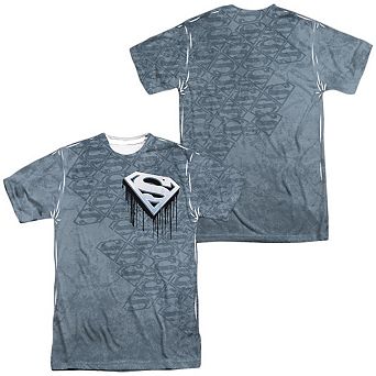 Superman Drip And Repeat Short Sleeve Adult 100% Poly Crew T-shirt