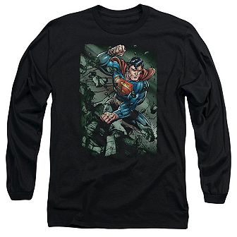 Superman Indestructible Long Sleeve Adult T-shirt