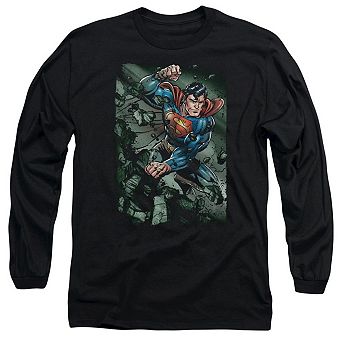 Superman Indestructible Long Sleeve Adult T-shirt