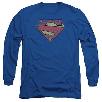 Superman New 52 Shield Long Sleeve Adult T-shirt