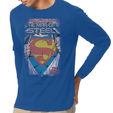 Superman Legendary Long Sleeve Adult T-shirt