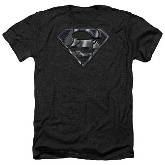 Superman Mech Shield Adult Heather T-shirt