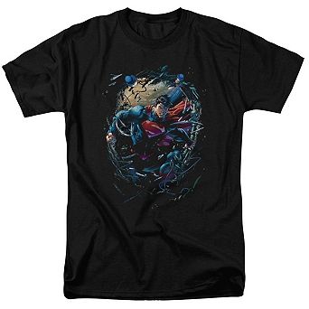 Superman Breaking Space Short Sleeve Adult T-shirt