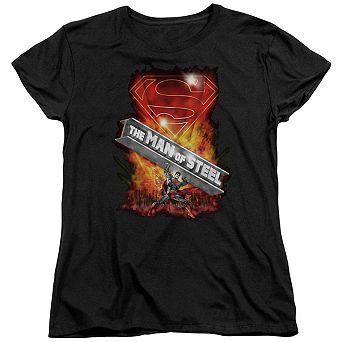 Superman Steel Girder Short Sleeve Womens T-shirt