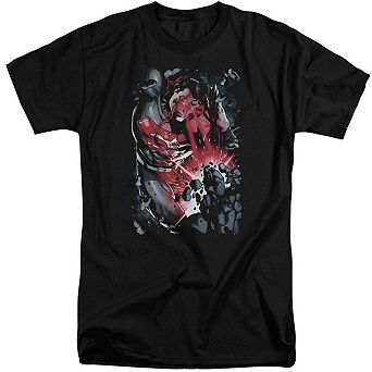 Superman Heat Blast Short Sleeve Adult Tall T-shirt