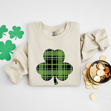 Buffalo Plaid Clover Sweatshirt