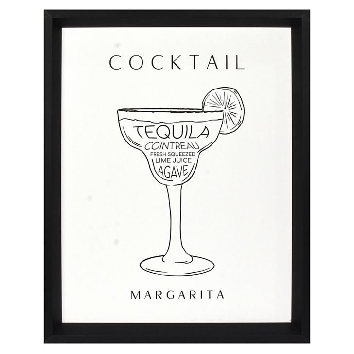 Tequila Print Framed Wall Decor