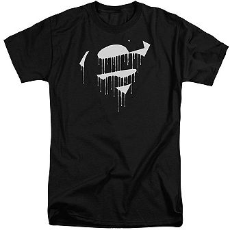 Superman Dripping Shield Short Sleeve Adult Tall T-shirt