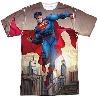 Superman Light And Darkseid Short Sleeve Adult Poly Crew T-shirt