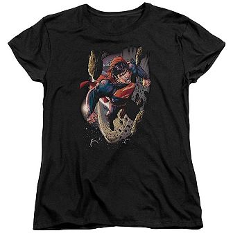 Superman Orbit Short Sleeve Womens T-shirt