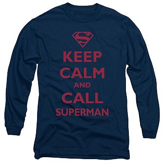 Superman Call Superman Long Sleeve Adult T-shirt