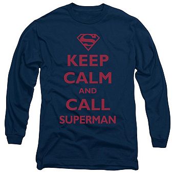 Superman Call Superman Long Sleeve Adult T-shirt