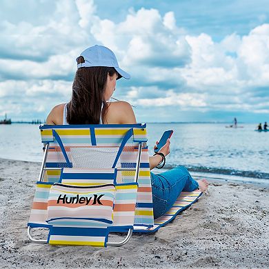 Hurley Reclining Beach Mat with Insulated Cooler Pocket