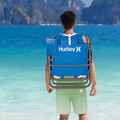 Hurley Backpack Beach Chair with Insulated Cooler Pocket