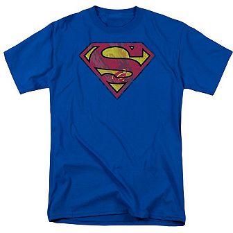 Superman Action Shield Short Sleeve Adult T-shirt