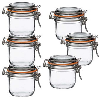 Le Parfait Super Terrine French Glass Taper Jars With Airtight Lid For Canning Food Storage 7 Fl Oz