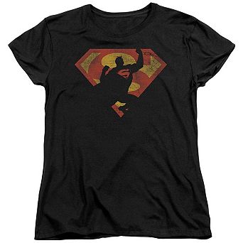 Superman S Shield Knockout Short Sleeve Womens T-shirt