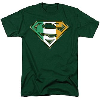 Superman Irish Shield Short Sleeve Adult T-shirt