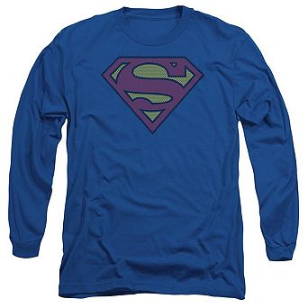 Superman Little Logos Long Sleeve Adult T-shirt