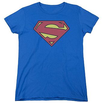 Superman New 52 Shield Short Sleeve Womens T-shirt