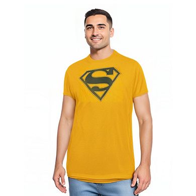 Superman Navy & Gold Shield Short Sleeve Adult T-shirt