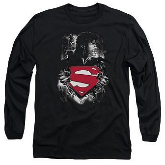 Superman Darkest Hour Long Sleeve Adult T-shirt