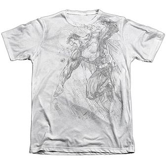 Superman Pencil City To Space Adult 65/35 Poly/cotton Short Sleeve T-shirt