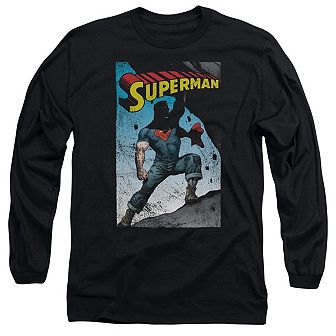 Superman Alternate Long Sleeve Adult T-shirt