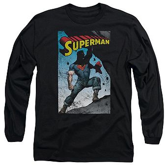 Superman Alternate Long Sleeve Adult T-shirt