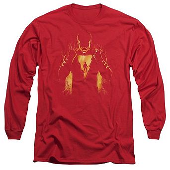 Shazam Movie Whats Inside Long Sleeve Adult T-shirt
