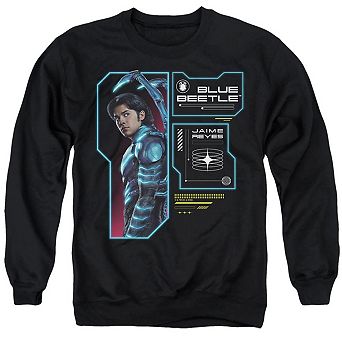 Blue Beetle Data Read Out Adult Crewneck Sweatshirt