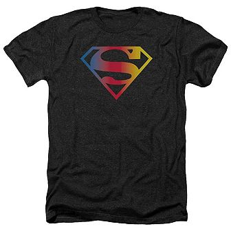 Superman Gradient Superman Logo Adult Heather T-shirt