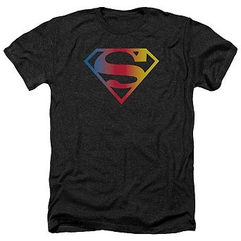 Superman Gradient Superman Logo Adult Heather T-shirt