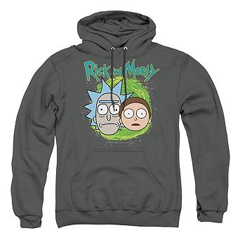 Rick And Morty Floating Heads Adult Pull Over Hoodie