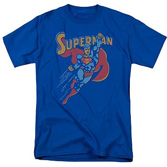 Superman Life Like Action Short Sleeve Adult T-shirt